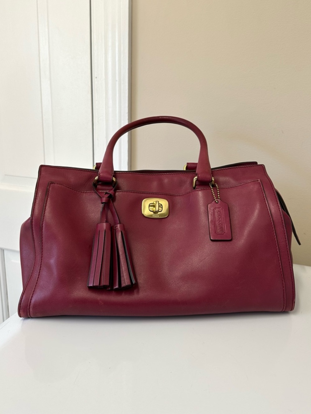 Coach Chelsea Legacy Leather Carryall Satchel